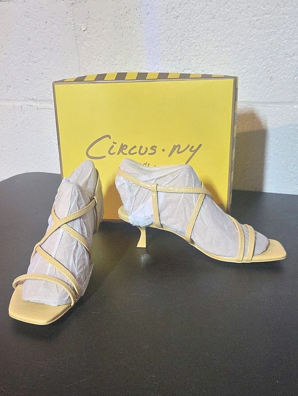 Circus by Sam Edelman Jasmine Strappy Heels in Yellow US 8